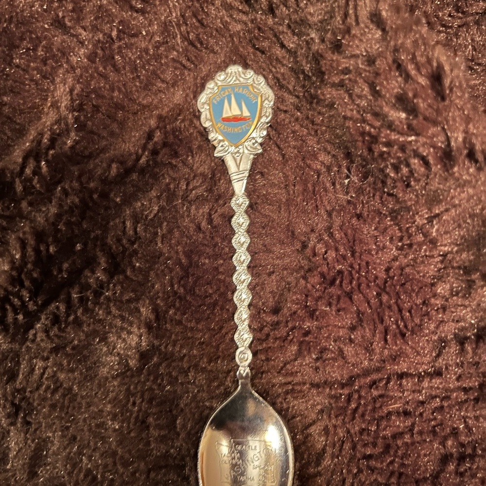 Vintage Antique Silver Souvenir Spoon Friday Harbor Washington 🩵 - Picture 5 of 7